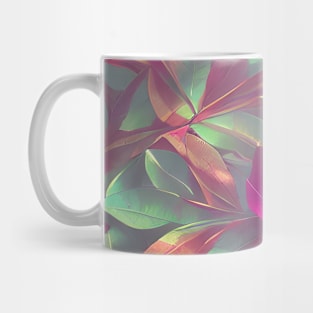 Beautiful Iridescent Leaves Pattern Mug